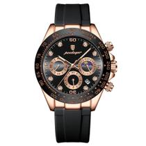 Relógio POEDAGAR De Luxo Esportivo Quartz Masculino Automático Com Data Cronógrafo Vidro Relógio POEDAGAR De Luxo Esportivo Quartz Masculino Automático Com Data Cronógrafo Vidro