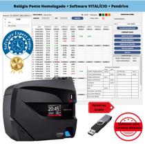 Relógio Ponto Homologado + Programa de Gerenciamento + Pendrive