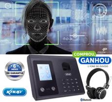 Relógio Ponto Reconhecimento Facial Biométrico Eletrônico KP-RE1032+ Fone Bluetooth - KNUP