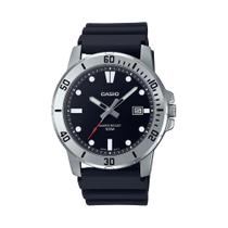 Relógio Prata E Preto Masculino Casio Mtp-Vd01-1 Evudf