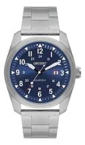Relógio Prata Masculino Orient Solartech Mbss1447 Cor Do Bisel Azul Cor Do Fundo Azul