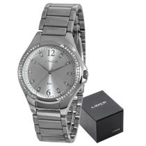 Relógio Prateado de Pulso Feminino Modernos Resistente