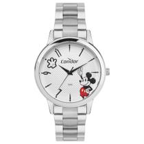 Relógio Prateado Luxo Feminino Condor Disney Mickey Silver Relógio Prateado Luxo Feminino Condor Disney Mickey Silver