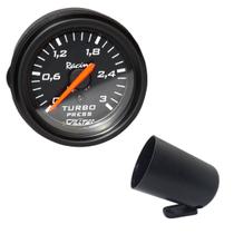 Relógio pressão turbo manômetro willtec preto 3kg 52mm - w04.066p + copo
