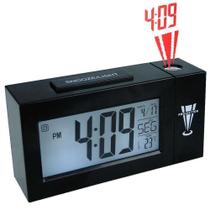 Relógio Projetor de Horas Digital Com Termômetro Alarme PRETO CBRN02801 - COMMERCE BRASIL