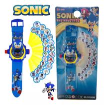 Relógio Projetor Sonic 24 Imagens Brinquedo Infantil Mostrador Hora - Ltoys