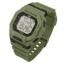 Relógio Prova Dágua Quadrado Verde Militar Oliva Estudante
