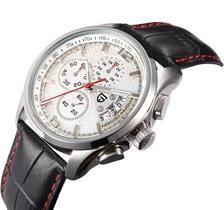 Relógio Pulseira De Couro Cronógrafo Pagani Design 3306