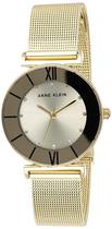Relógio: pulseira feminina de malha com detalhes em glitter da Anne Klein
