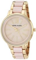 Relógio: pulseira feminina de resina Anne Klein, estojo de 37 mm resistente à água