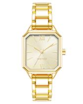 Relógio: pulseira feminina Nine West, cristal mineral, dourado
