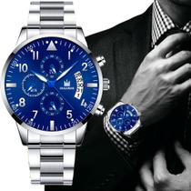 Relógio Pulseira Prata Resistente Elegante Premium Exclusivo