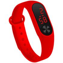 Relógio Pulseira Silicone Digital Led Sport Adulto Infantil Vermelho M3