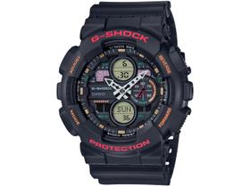 Relógio Pulso Casio G-Shock Masculino Analógico Digital Prova D Água 200 Metros Hora Mundial Resistente Choques Preto GA-140