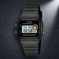 Relógio Pulso Casio Vintage Digital Preto Quadrado Classico Casual Pequeno Resistente Agua Feminino Masculino Quartz Leve F-94WA-8DG