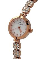 Relógio Pulso Champion Feminino Mini Rosê Pulseira Com Zirconia Relógio Pulso Champion Feminino Mini Rosê Pulseira Com Zirconia