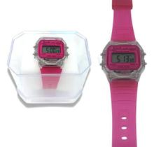 Relógio Pulso Feminino Barato Confortável Prova Dágua Rosa