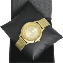 Relogio Pulso Feminino Lince Dourado Esteira Analogico Relogio Pulso Feminino Lince Dourado Esteira Analogico