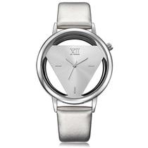 Relógio pulso feminino Transparente JP Time cor Prata