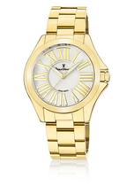 Relógio Pulso Jean Vernier Feminino Aço Dourado Jv01126