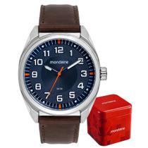 Relógio Pulso Masculino Couro Mondaine Original Fluorescente Relógio Pulso Masculino Couro Mondaine Original Fluorescente