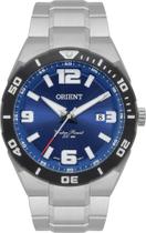 Relógio Pulso Orient Masculino Prateado Fundo Azul MBSS1476 D2SX