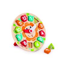 Relógio Puzzle Toy Hape Chunky para bebês e crianças pequenas