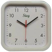 Relógio Quadrado Branco 25cm - 2302-00 - SIEG