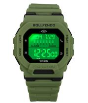 Relógio Quadrado de Pulso Verde Oliva Prova Dágua Moderno 25