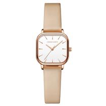 Relógio Quadrado Feminino Hannah Martin 1759 Pulseira de Couro