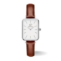 Relógio Quadrado Feminino Pulseira Marrom Analógico Elegante New Port