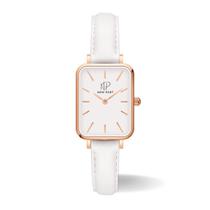 Relógio Quadrado Feminino Rosê Casual Elegante Sofisticado New Port