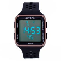Relógio Quadrado Masculino Digital Resistente Água Esportivo Xufeng