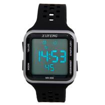 Relógio Quadrado Masculino Digital Resistente Água Esportivo Xufeng Relógio Quadrado Masculino Digital Resistente Água Esportivo Xufeng