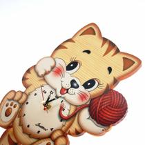 Relogio quarto infantil de parede gato bartolucci italia.