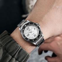 Relógio Quartz em Aço Inoxidável para Homens - Cor Branca e Preta Relógio Quartz em Aço Inoxidável para Homens - Cor Branca e Preta