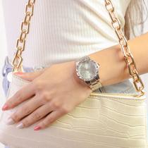 Relógio Quartz Feminino Aço inoxidável Prata com garantia