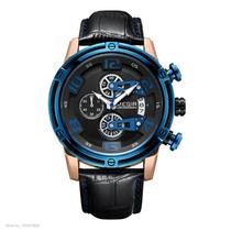 Relógio Quartz Retro Strap Masculino megir cronógrafo militar