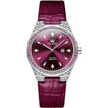 Relógio Quartzo Feminino com Strass Design Clássico Display luminoso Impermeavel
