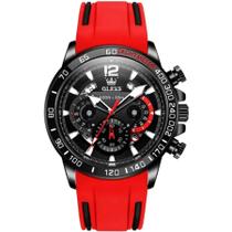 Relógio Quartzo Impermeável Masculino Esportivo Casual Pulseira de Borracha