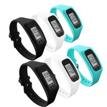 Relógio rastreador de fitness em silicone com pedômetro e contador de passos