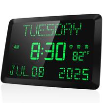Relógio Raynic, calendário diurno de 11,5", tela grande, USB