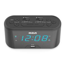 Relógio RCA RC571, alarme digital, carregamento USB, rádio FM