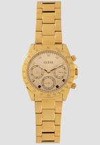 Relógio Redondo Dourado Multifunções Guess