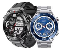 Relógio Redondo Luxo Hw5 Max Com 3 Pulseiras - Hw5 - Svs