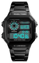 Relógio Reginald Fashion Trend Black Multifuncional Masculino 5ATM