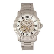 Relógio REIGN Kahn Automatic Skeleton Silver para homens Relógio REIGN Kahn Automatic Skeleton Silver para homens
