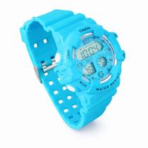 Relogio Resistente Água Azul Claro Unissex Digital de Pulso Relogio Resistente Água Azul Claro Unissex Digital de Pulso