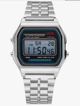 Relógio Retrô Wr Prata Preto Rose Dourado Digital Led Vintage Masculino Feminino