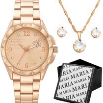 relogio rose feminino aço inox + brinco strass + caixa social inoxidável banhado original presente casual ponteiro relogio rose feminino aço inox + brinco strass + caixa social inoxidável banhado original presente casual ponteiro